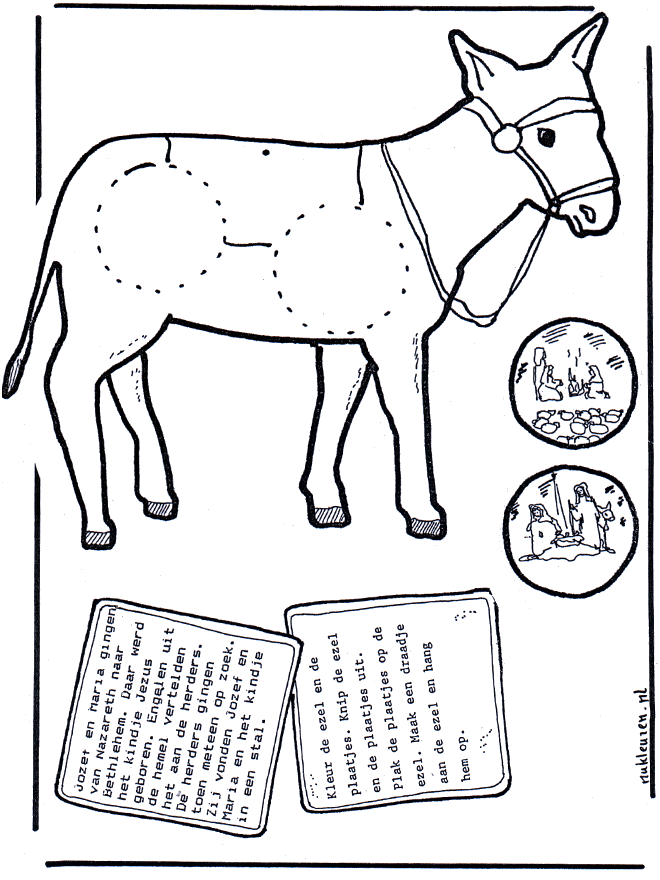 Kolorowanka biblijna o Józefie i Marii