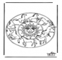 Kolorowanki mandala kon