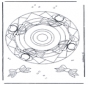 Kolorowanki mandala roz
