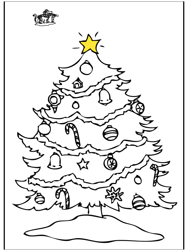 Arbre de Noël 3 - Kolorowanki Bożonarodzeniowe