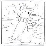 Zima - Cyfrowy Rysunek Bałwan