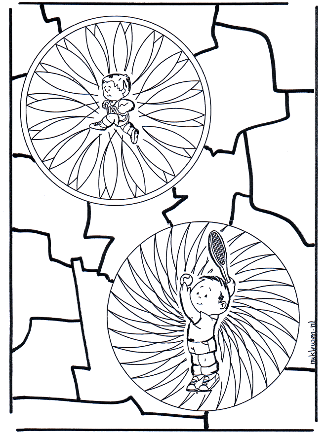 Dziecięca podwójna Mandala - Mandala dla dzieci