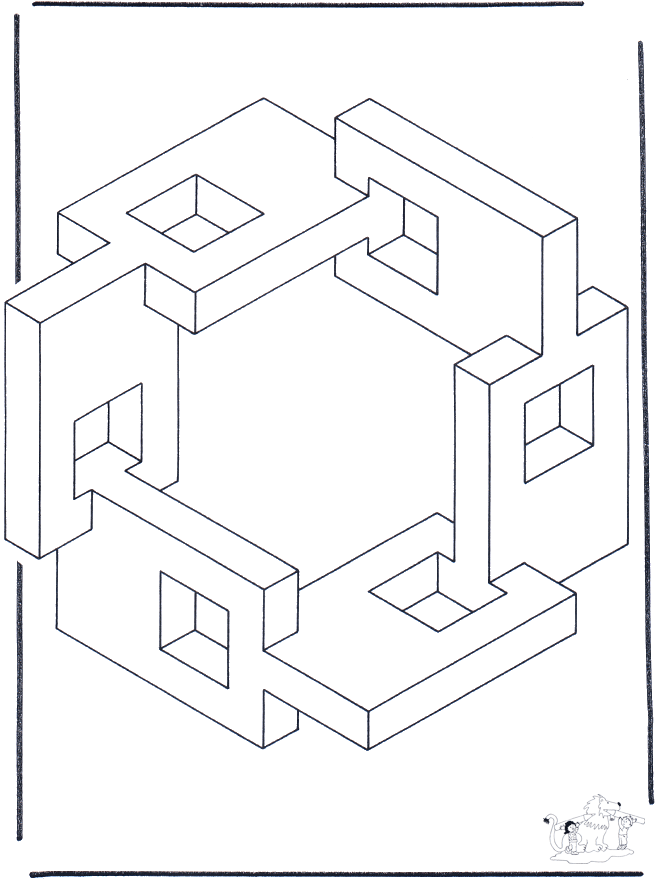 Formy Geometryczne 5 - Artystyczne Kolorowanki