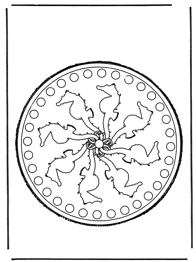 Haftowanie kartki 1 - Mandala