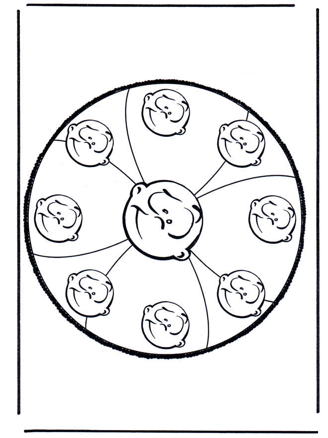 Haftowanie kartki 10 - Mandala