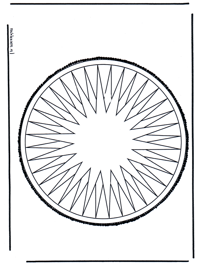 Haftowanie kartki 11 - Mandala