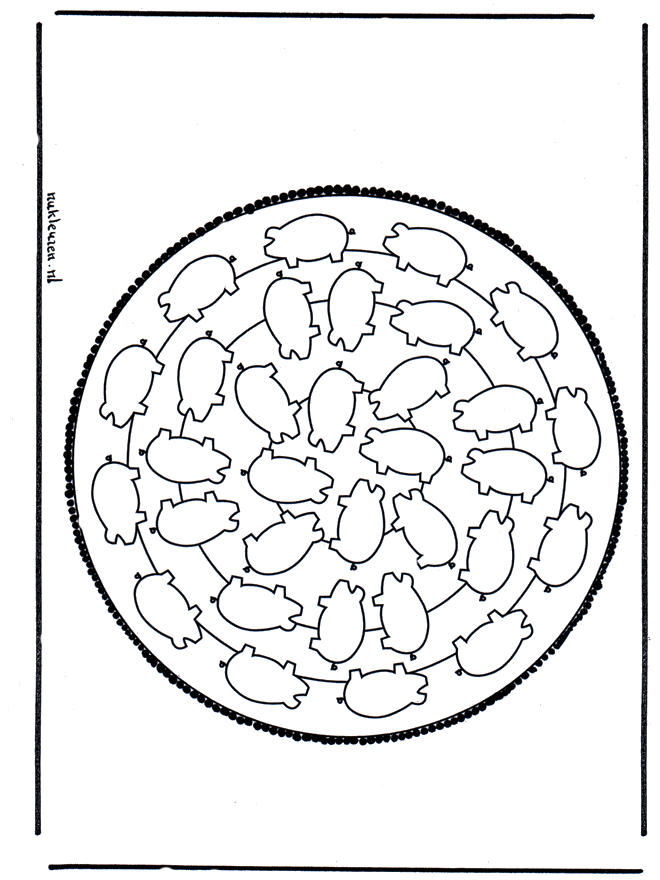 Haftowanie kartki 14 - Mandala