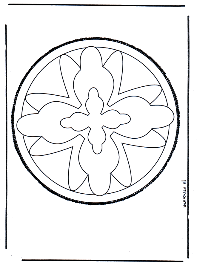 Haftowanie kartki 15 - Mandala