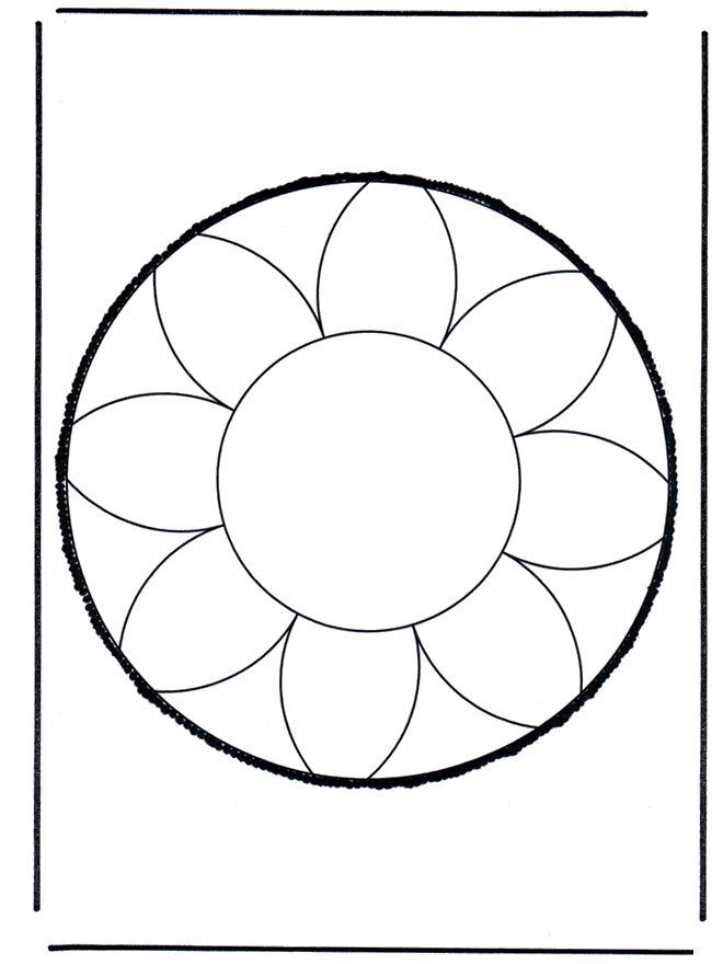 Haftowanie kartki 17 - Mandala