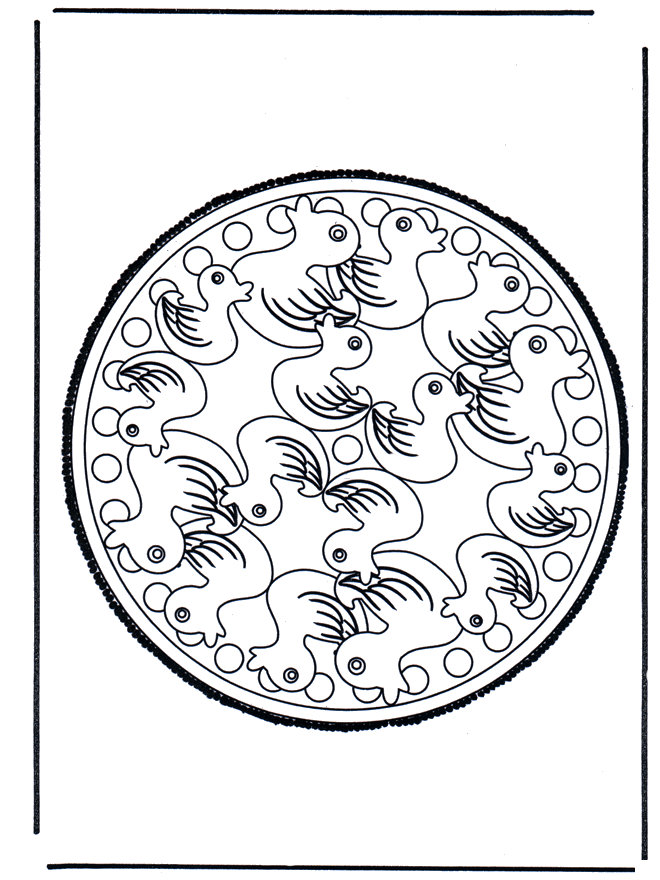 Haftowanie kartki 18 - Mandala