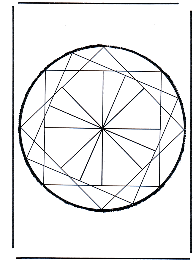 Haftowanie kartki 21 - Mandala