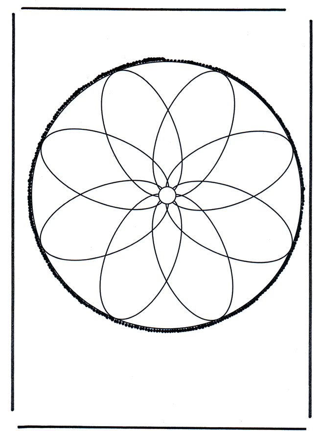 Haftowanie kartki 22 - Mandala