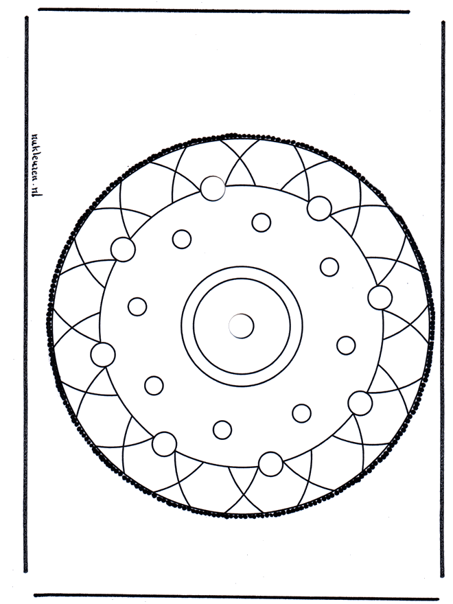 Haftowanie kartki 25 - Mandala