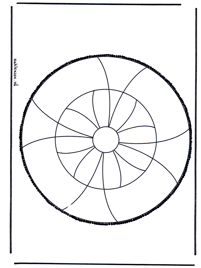 Haftowanie kartki 27 - Mandala