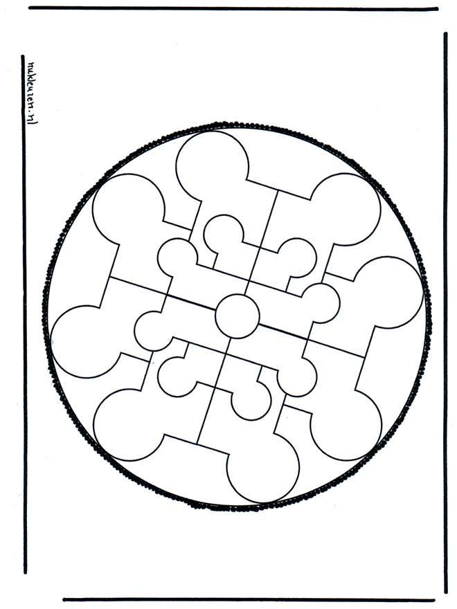 Haftowanie kartki 36 - Mandala