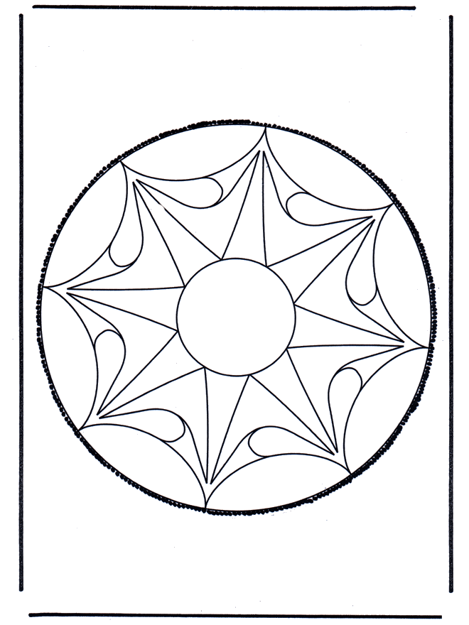 Haftowanie kartki 53 - Mandala