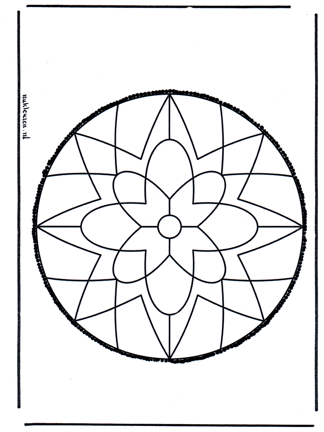 Haftowanie kartki 9 - Mandala