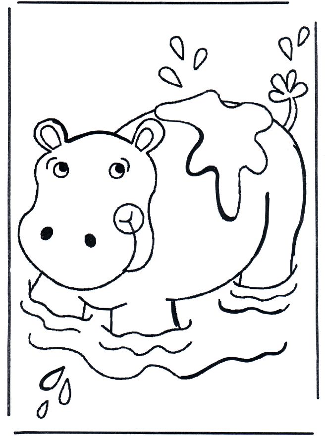 Hipopotam w wodzie - Ogród zoologiczny