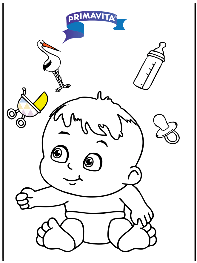 Kolorowanka - dziecko 3 - Narodziny