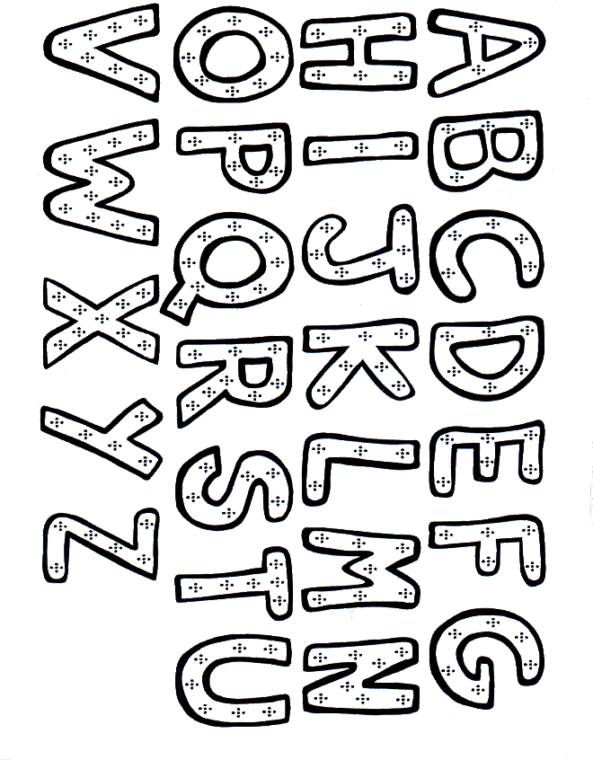 Kolorowanki alfabet - Alfabet