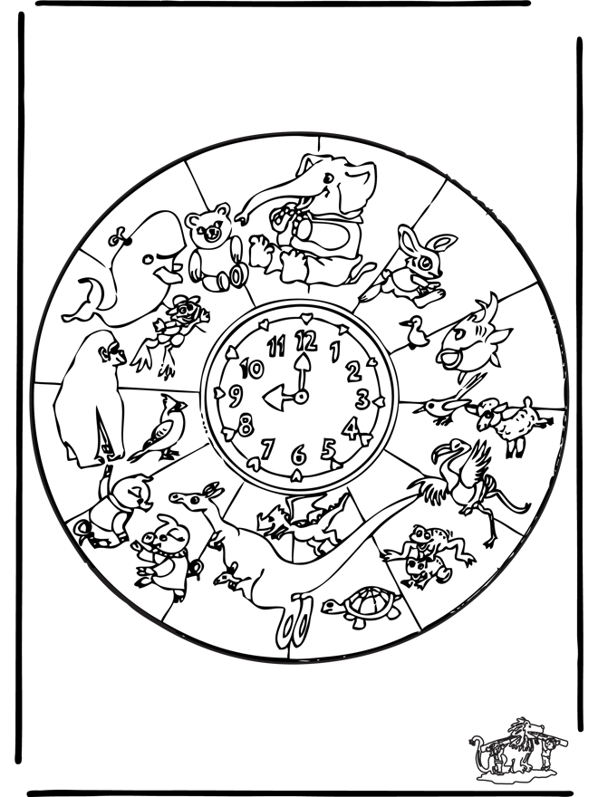 Kolorowanki mandala zwierzeca 1 - Mandala ze Zwierzętami