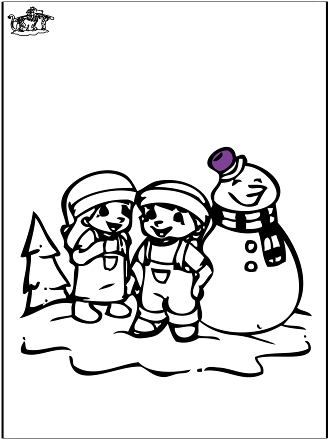 Kolorowanki śniegowy bałwan 2 - Śnieg