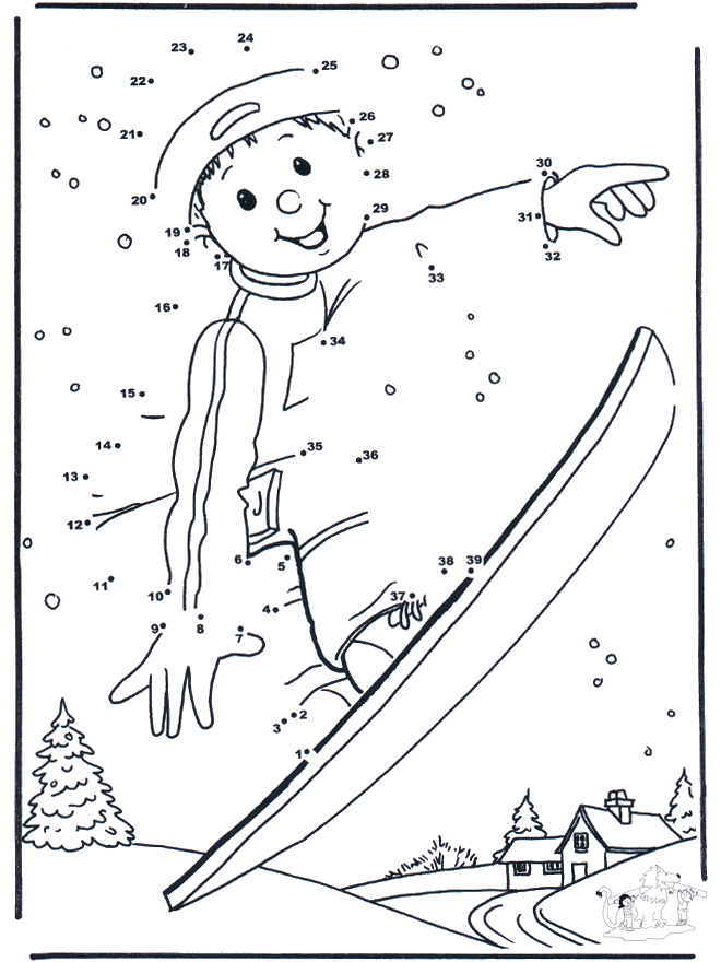 Kolorowanki Snowboarden - Snowboarding