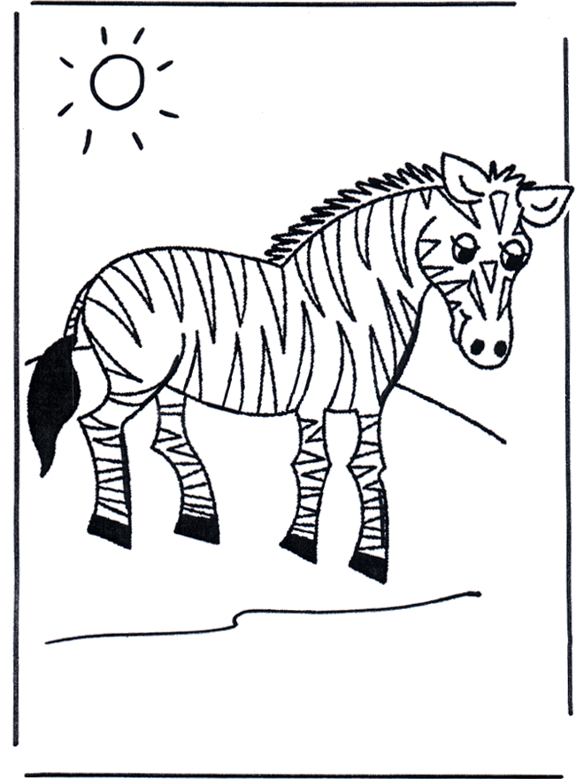 Kolorowanki zebra - Ogród zoologiczny