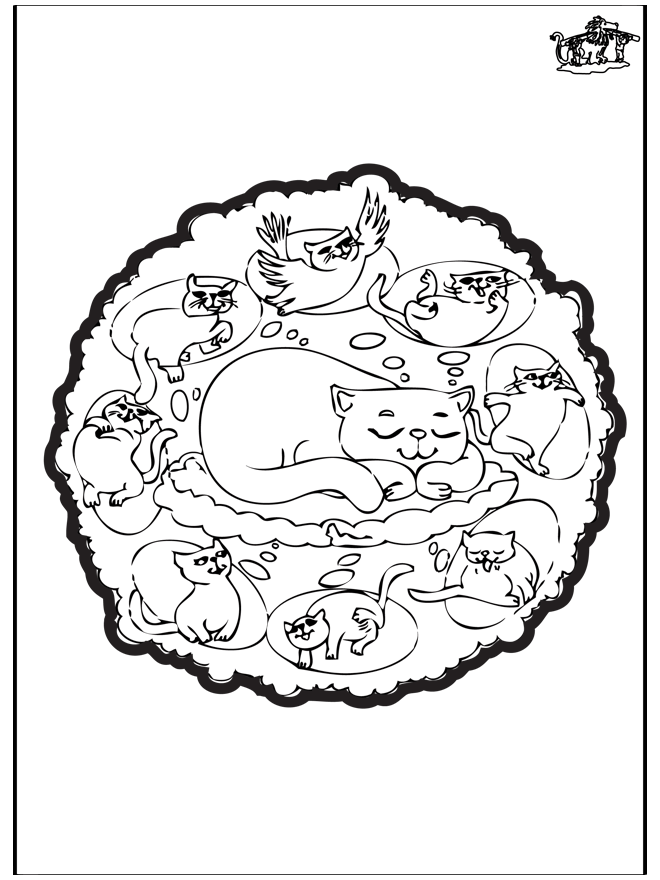 Koty - Mandala - Mandala ze Zwierzętami