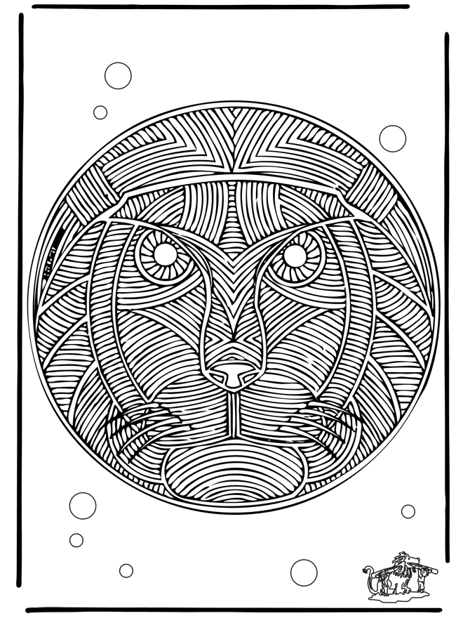 Mandala Lew - Mandala ze Zwierzętami