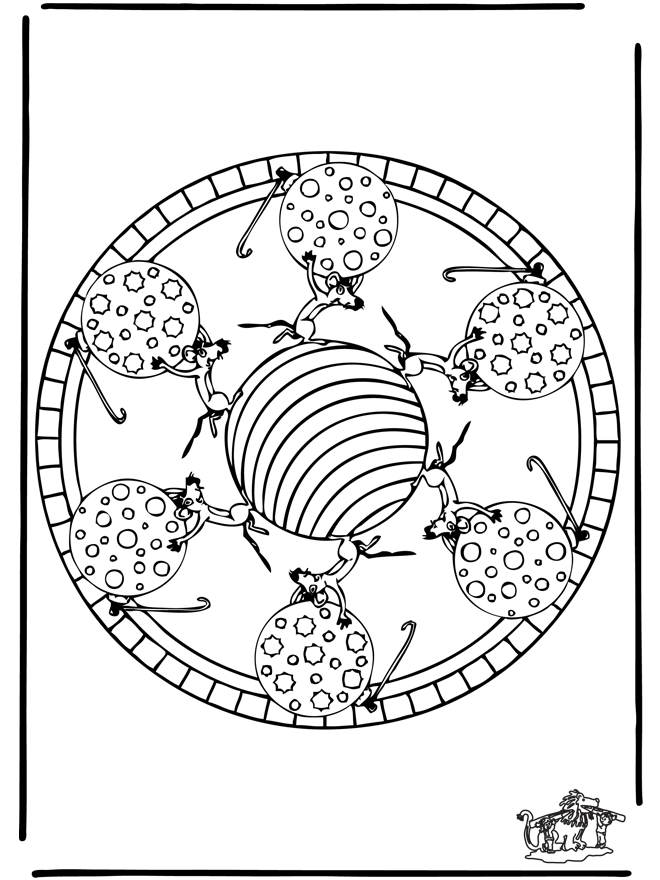 Mandala Mysz 1 - Mandala ze Zwierzętami