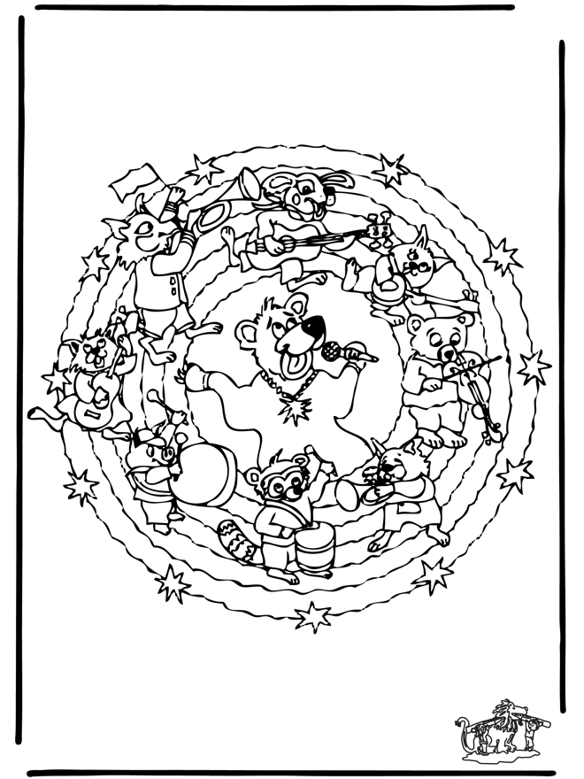 Mandala Niedźwiedź - Mandala ze Zwierzętami