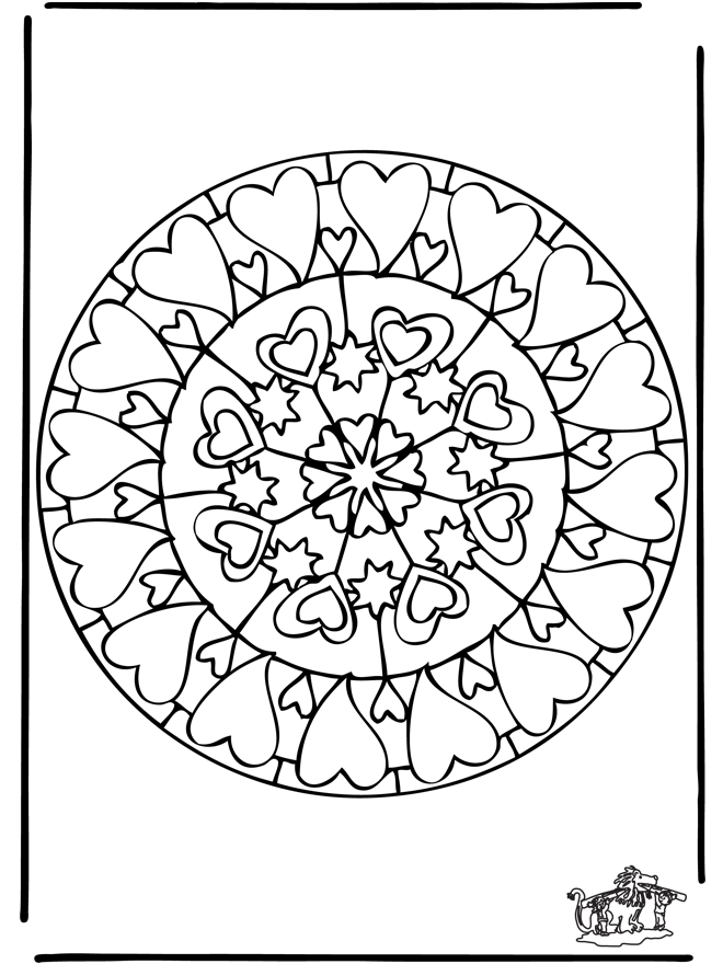 Mandala sercowa - Kartki mandala