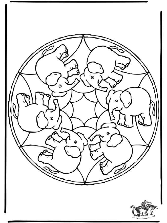 Mandala-Słoń - Mandala ze Zwierzętami