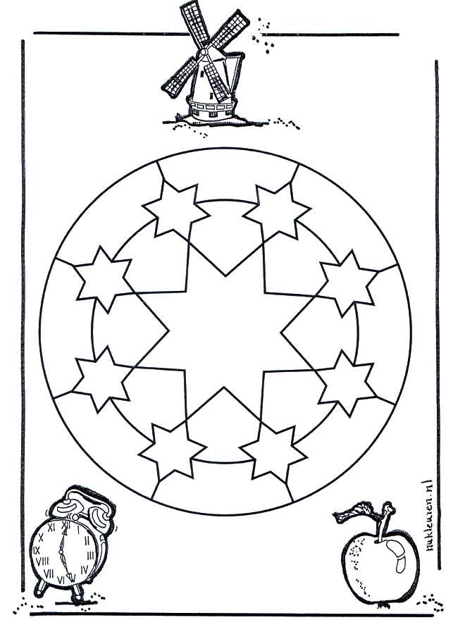 Mandala z Gwiazdami - Mandala dla dzieci