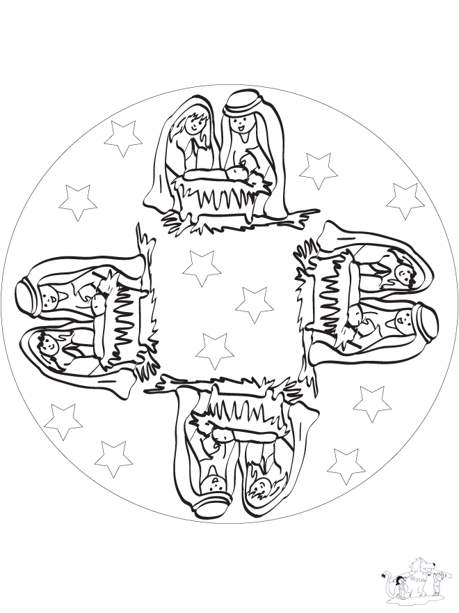 Mandala z Gwiazdkowym Dzieckiem - Mandala dla dzieci