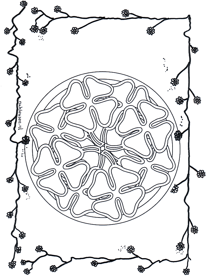 Mandala z Koniczynką - Kwieciste mandala