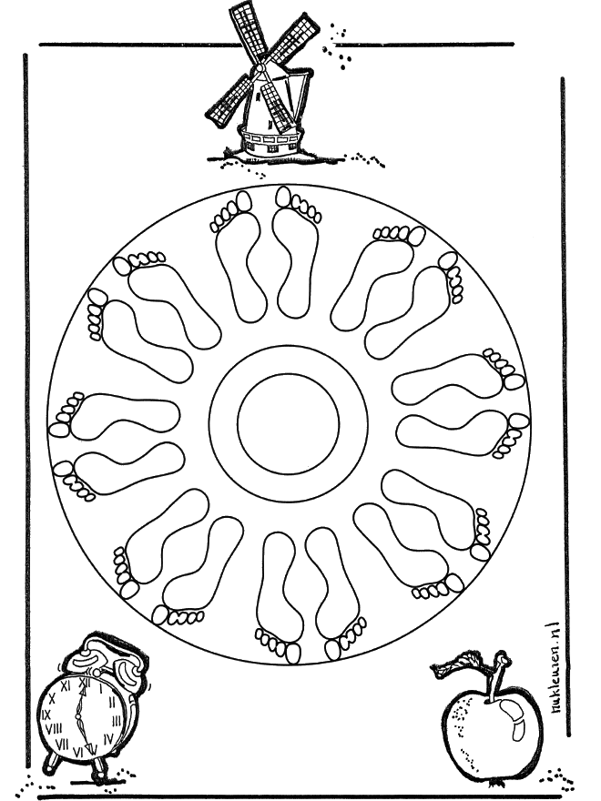 Mandala ze Stopami - Mandala dla dzieci