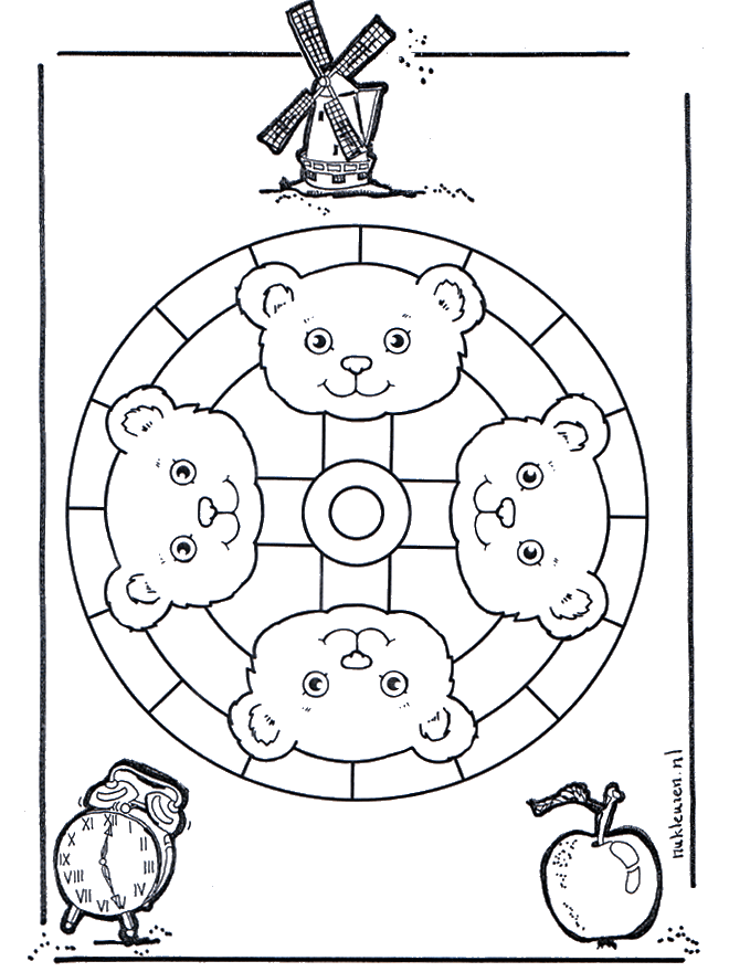 Misiowa Mandala - Mandala ze Zwierzętami