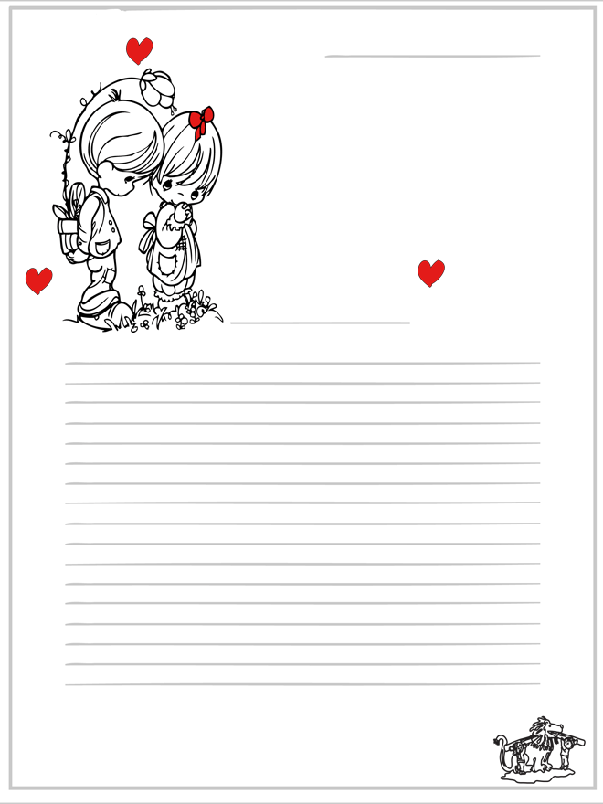 Papier Listowy Walentynki - Walentynki