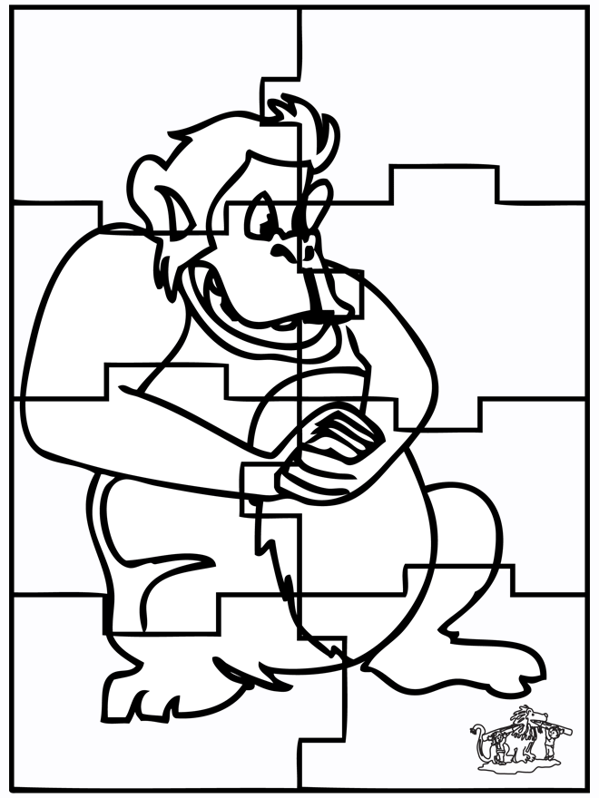 Puzzle - małpa - Puzzle
