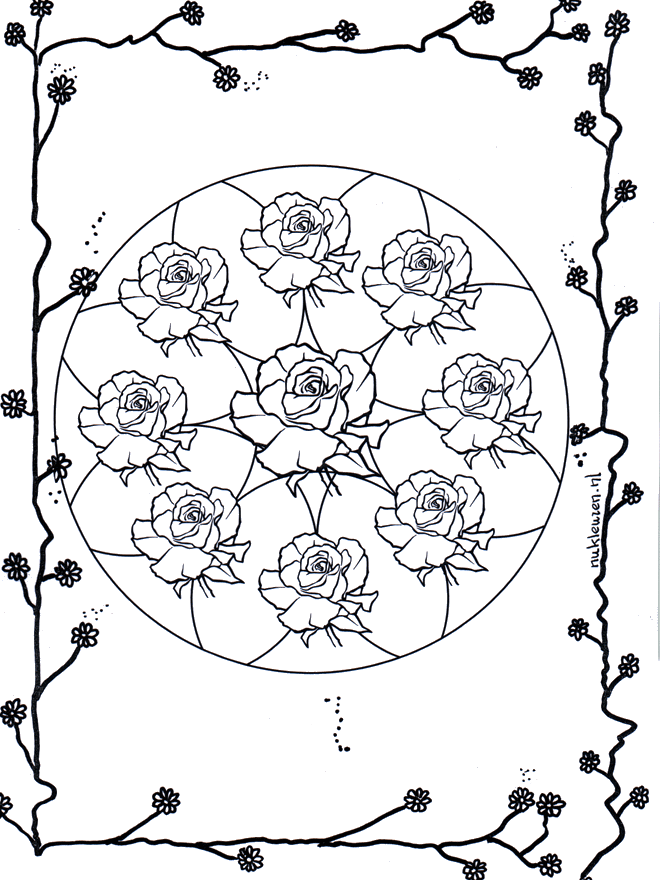 Różyczkowa Mandala 2 - Kwieciste mandala