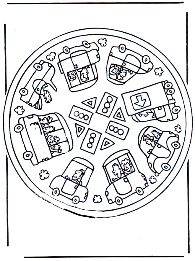 Samochodowa Mandala - Mandala dla dzieci