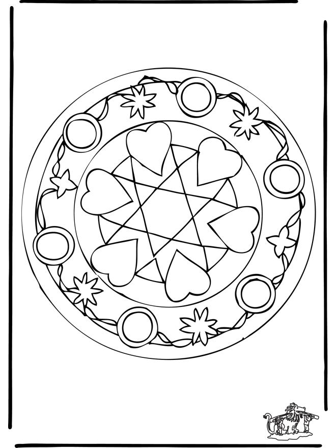 Sercowa Mandala 5 - Kartki mandala