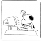 Snoopy za komputerem