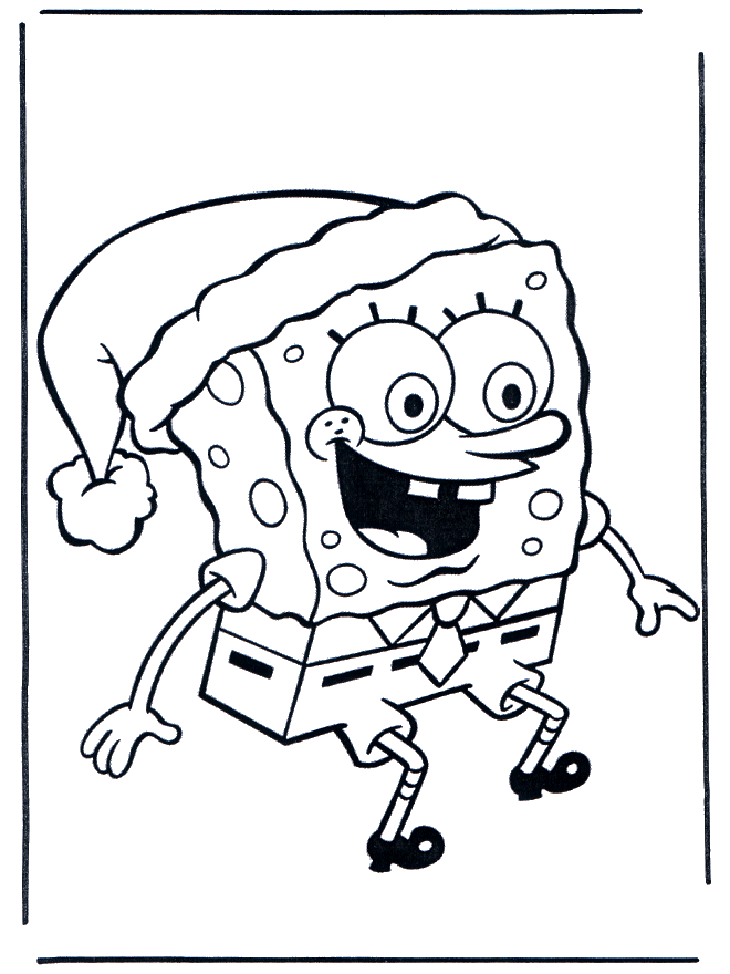 SpongeBob i czapka gwiazdora - SpongeBob