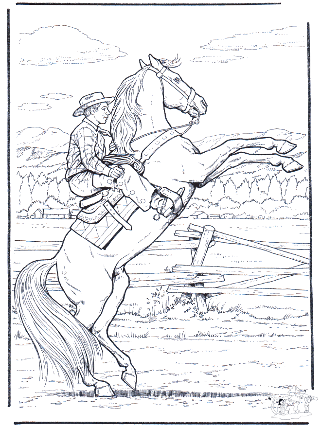 Stający Dęba Koń - Koń