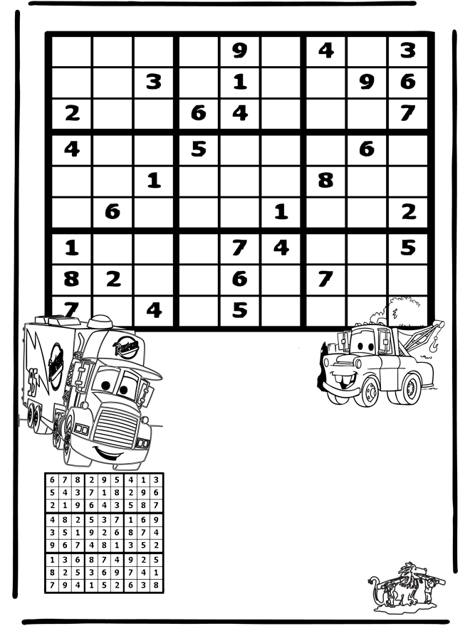 Sudoku Auta - Puzzle