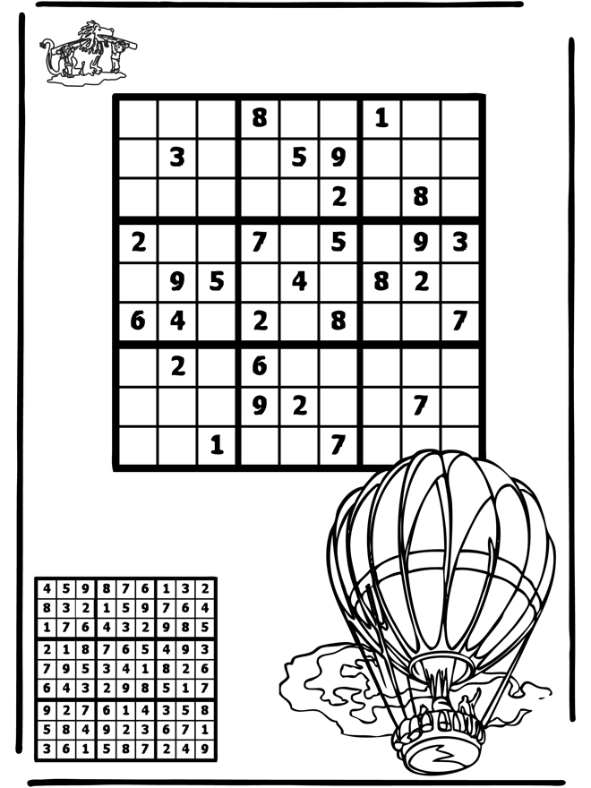 Sudoku Balon Powietrzny - Puzzle