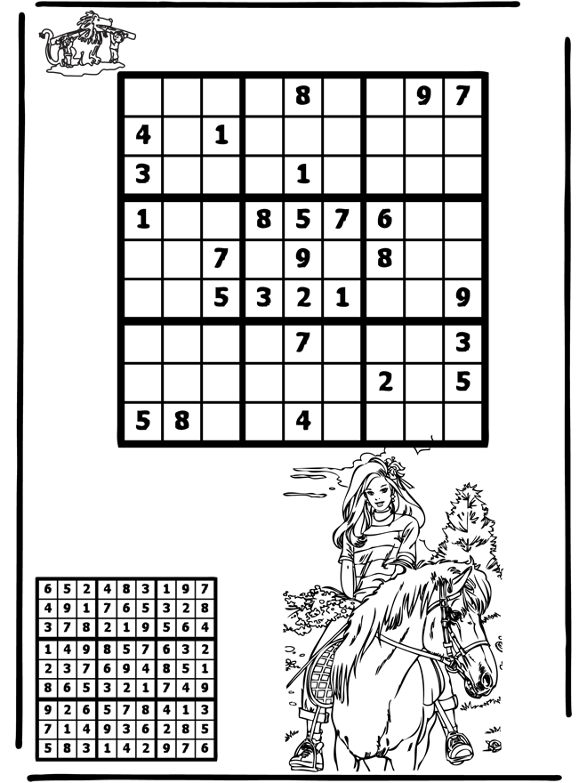 Sudoku Jazda Konna - Puzzle